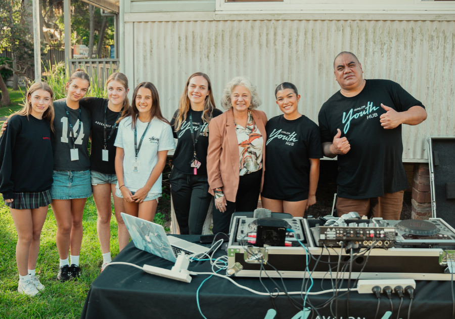 Avalon Youth Hub staff and young people